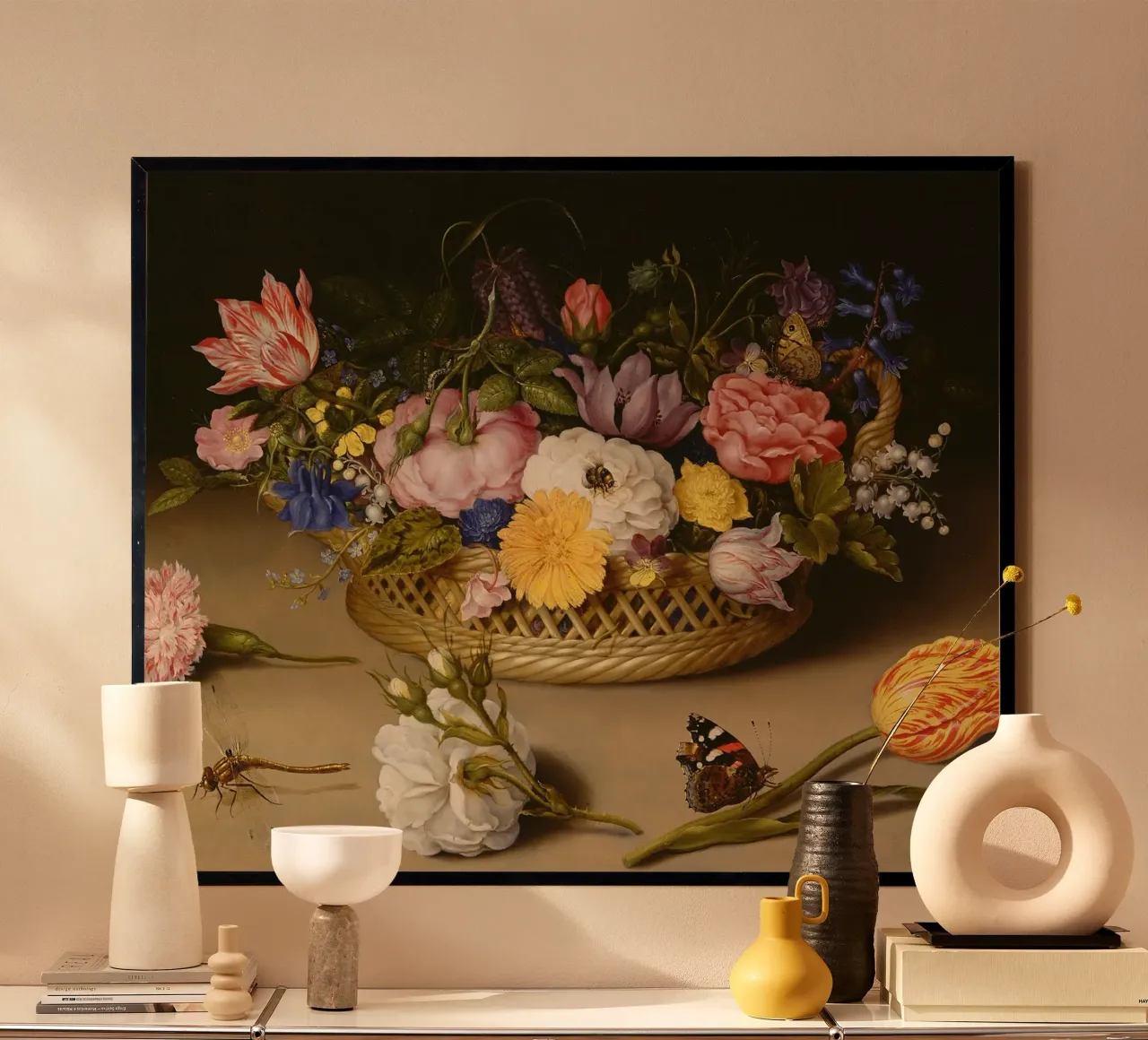 Bosschaert - Natura morta con fiori poster con telaio in plastica da ARTOTHEK