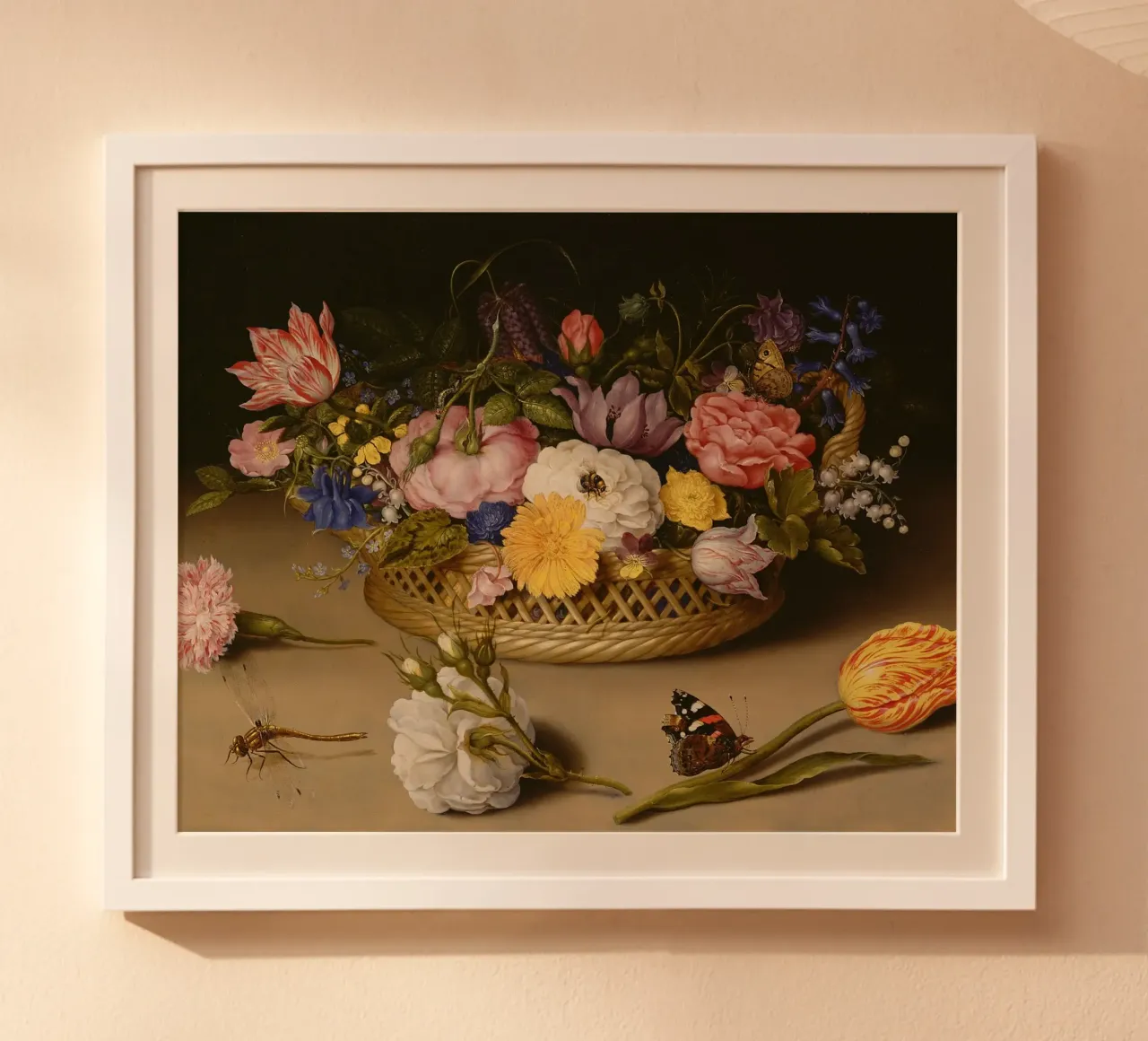 Bosschaert - Natura morta con fiori poster con telaio in plastica da ARTOTHEK