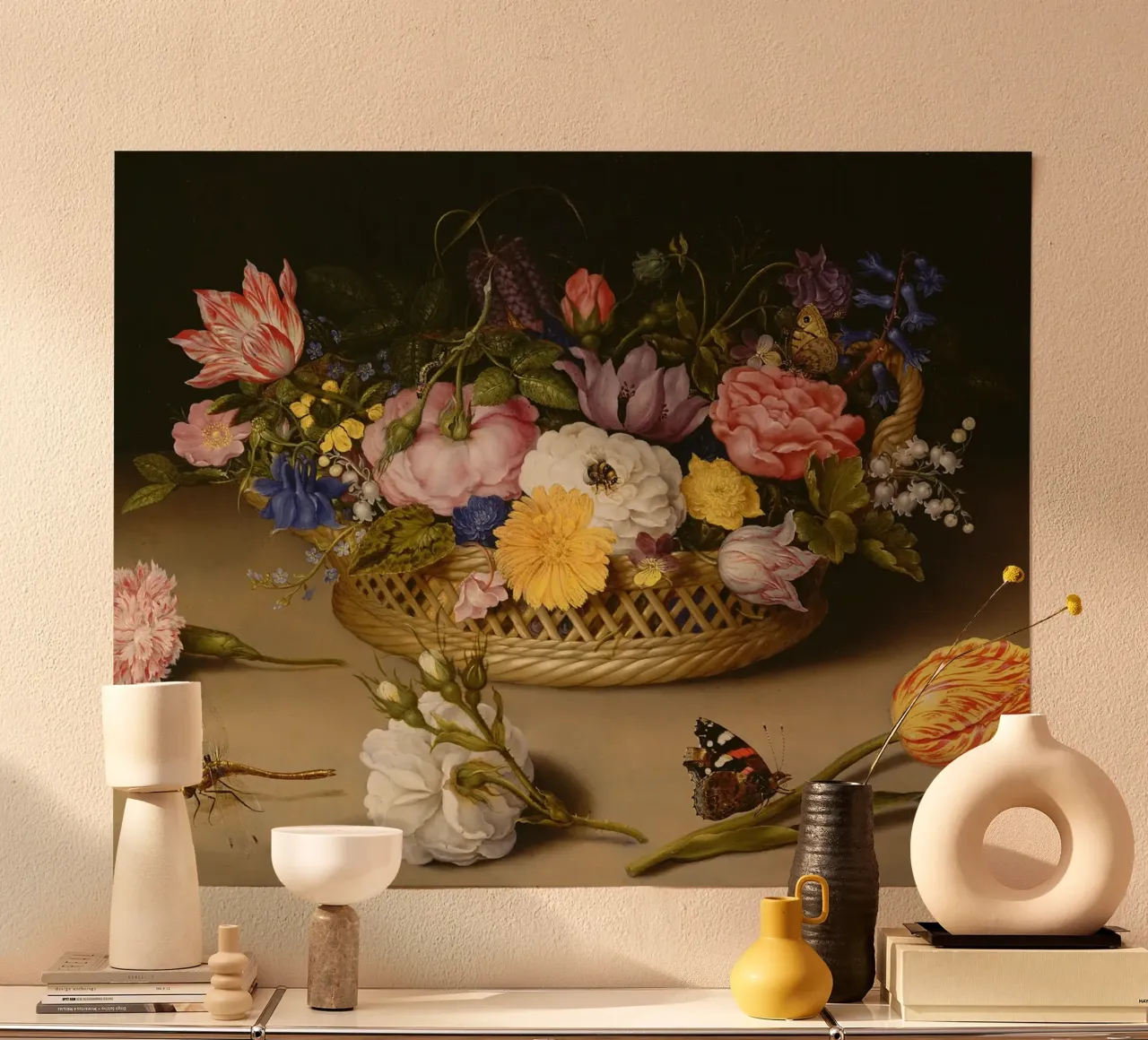 Bosschaert - Natura morta con fiori poster con telaio in plastica da ARTOTHEK