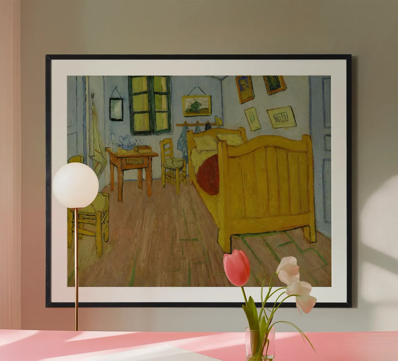 Vincent van Gogh - La camera da letto, 1889 poster con telaio in alluminio da Timeless Artworks