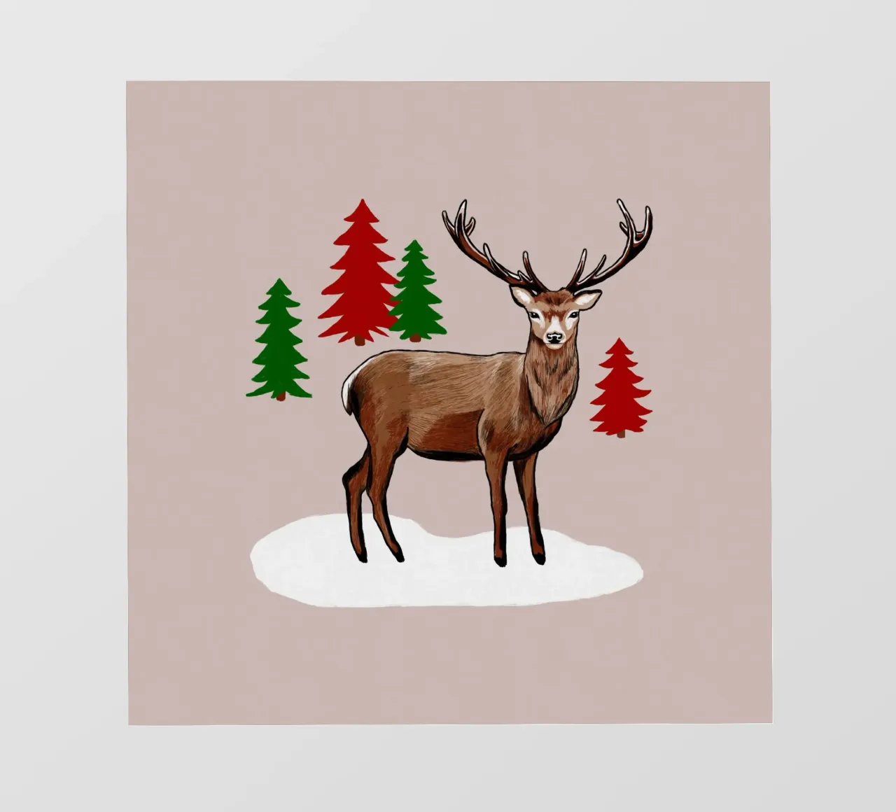 Natale Brown Deer pellicola backlit da Orara Studio