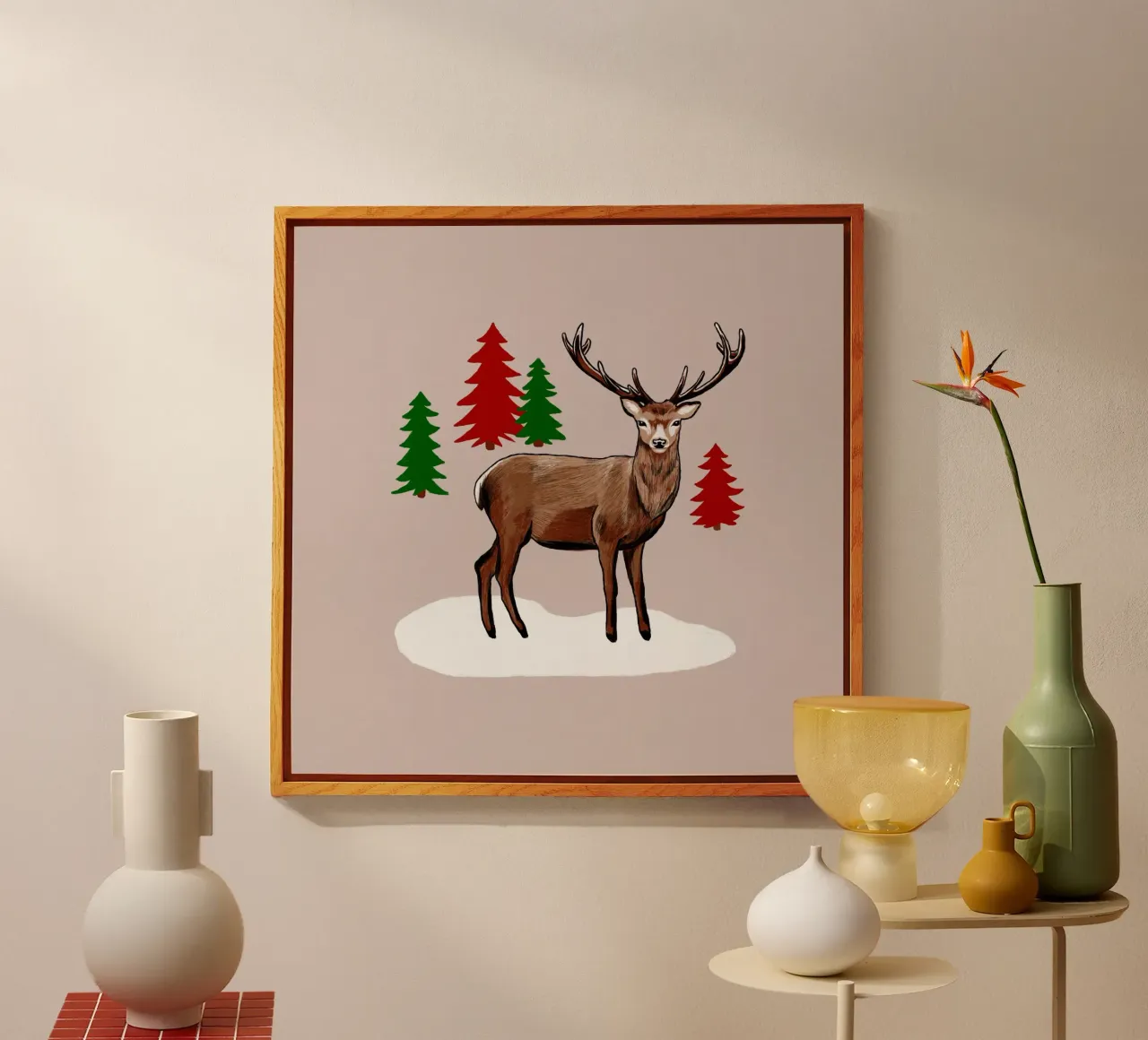 Natale Brown Deer plexiglass da Orara Studio