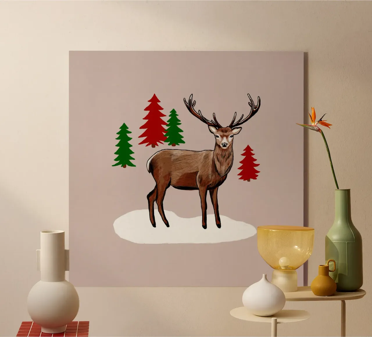 Natale Brown Deer plexiglass da Orara Studio