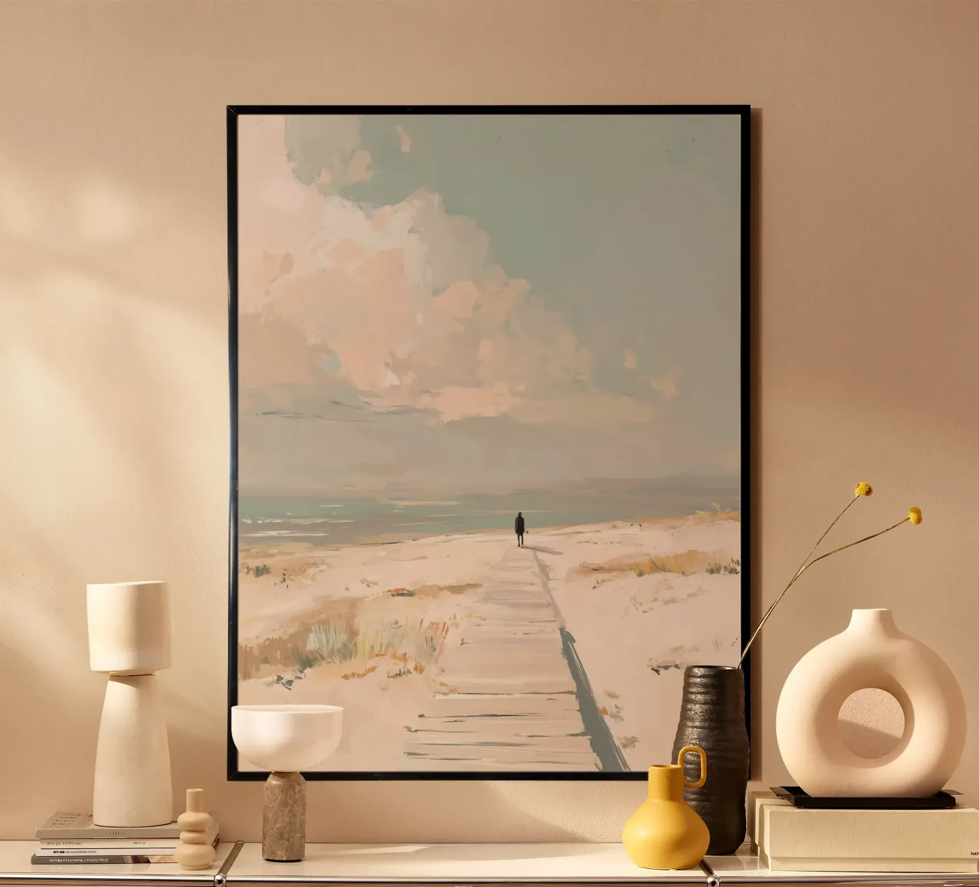 Einsames Ufer Poster von HappyHue