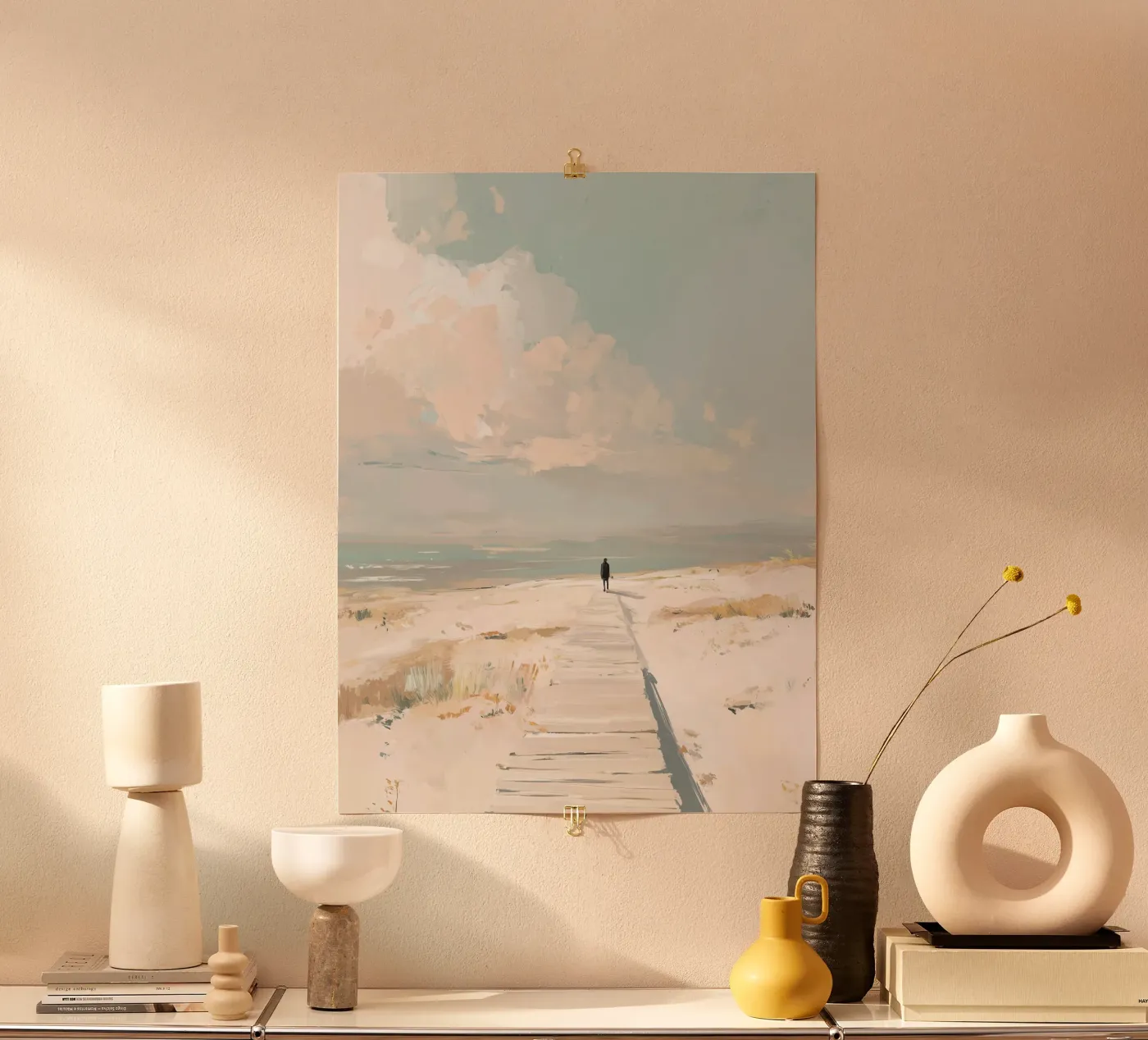 Einsames Ufer Poster von HappyHue