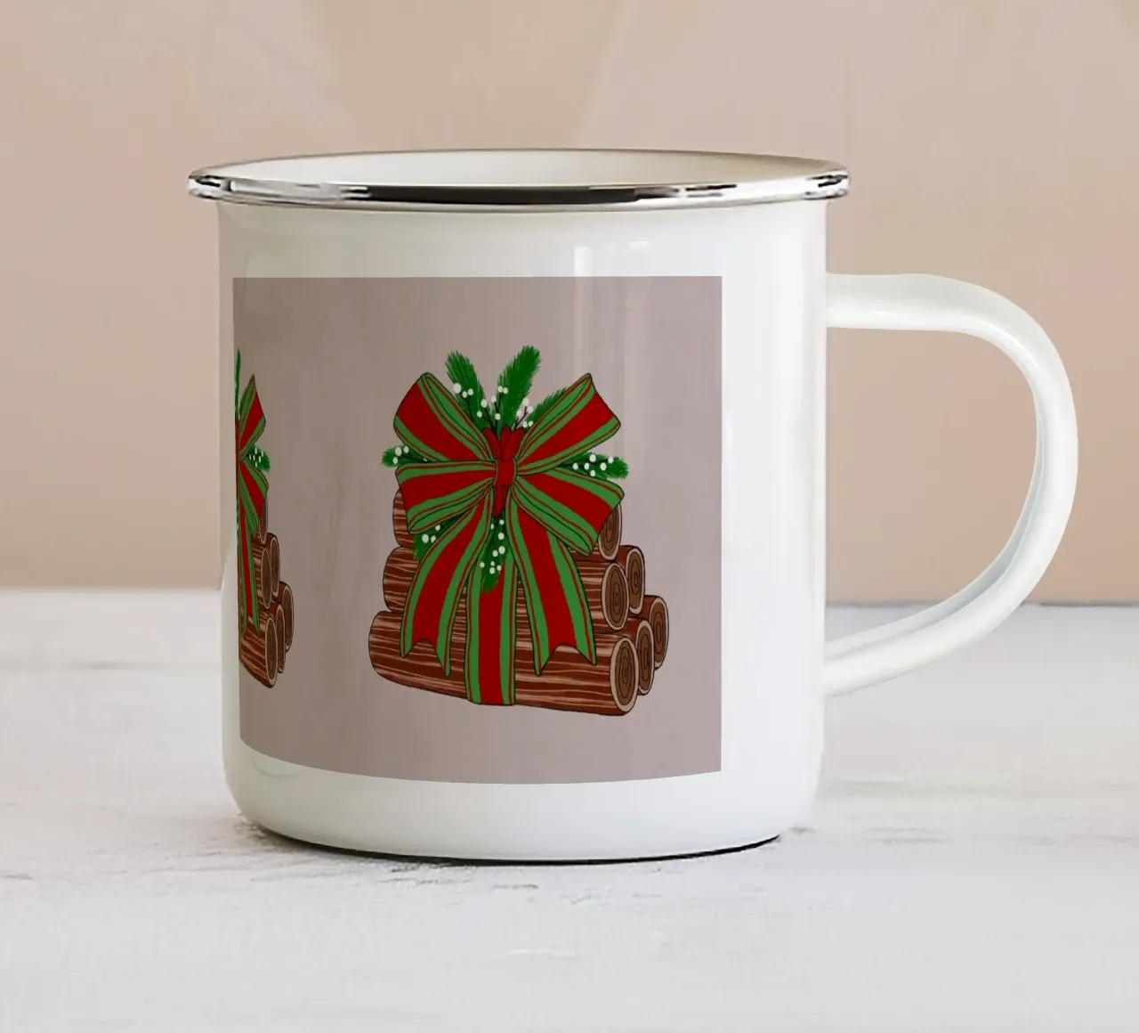 Diari di Natale tazza in smalto da Orara Studio