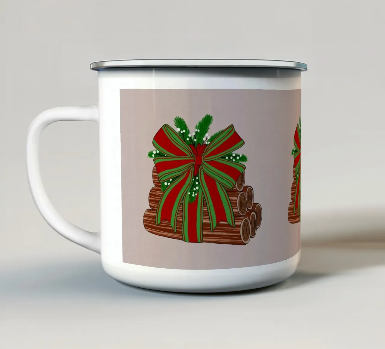 Diari di Natale tazza in smalto da Orara Studio