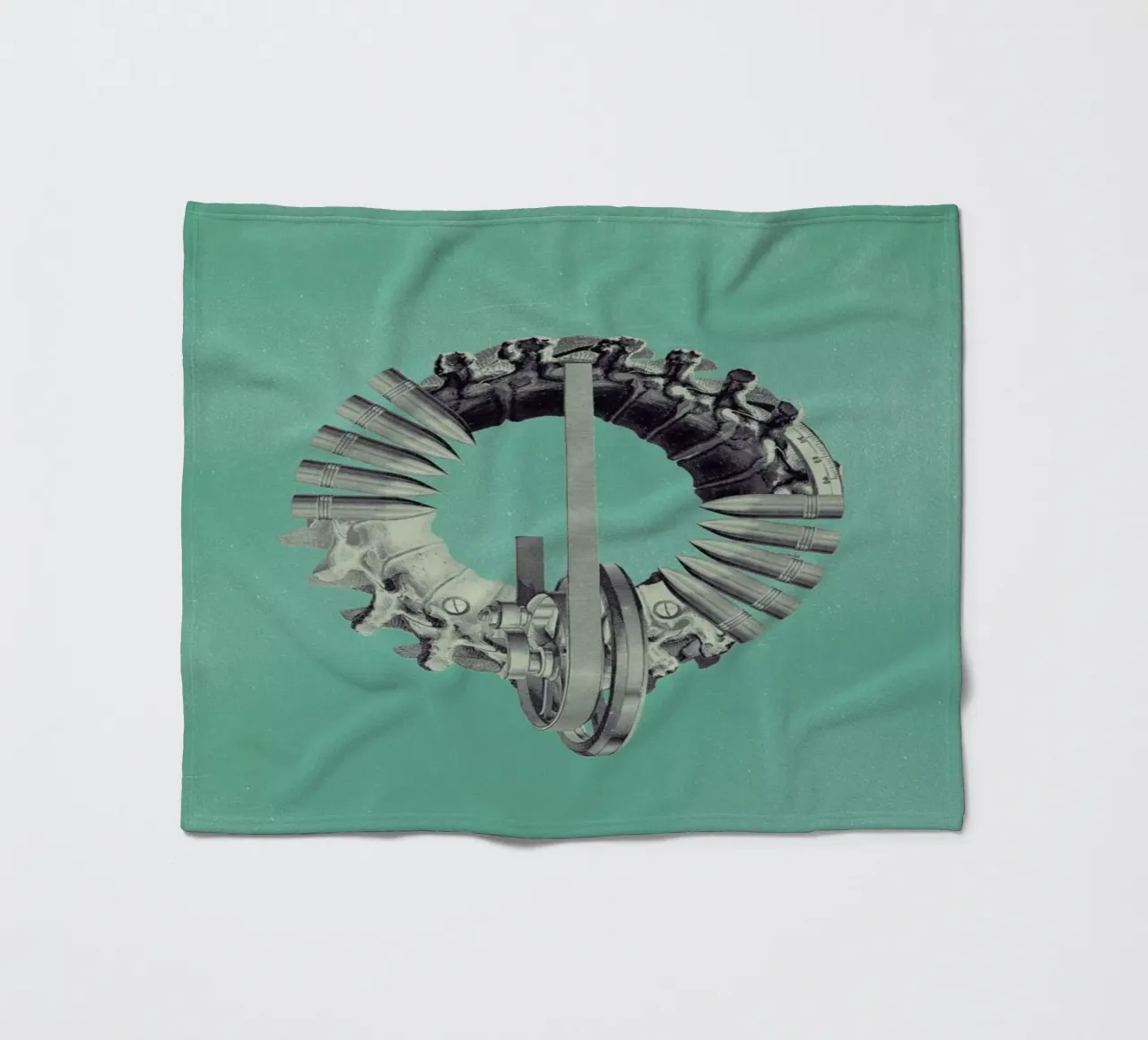 Steampunk Alphabet Letter Q coperta in pile da Birgit Palma