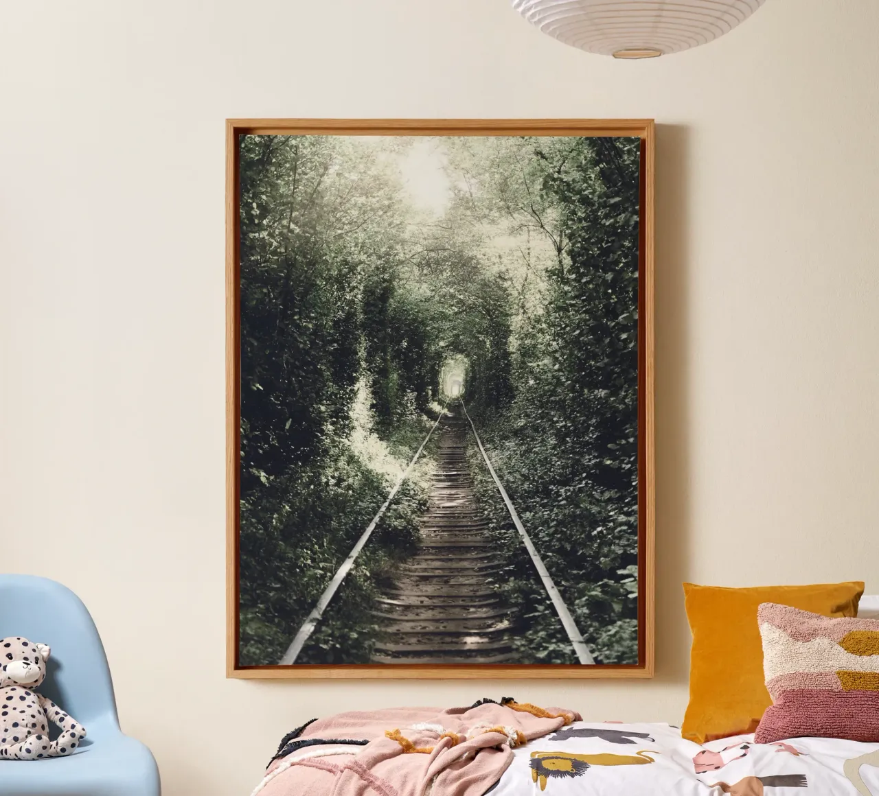 Mysterious forest path - Nature photography canvas with Floater frame by Whole©