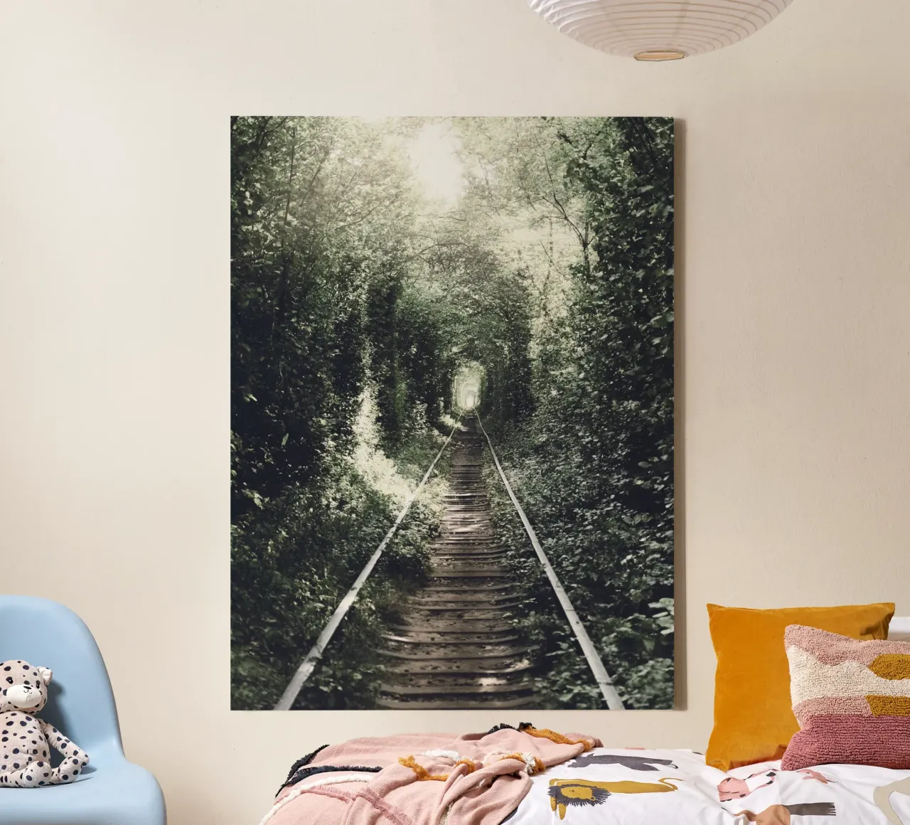 Mysterious forest path - Nature photography canvas with Floater frame by Whole©