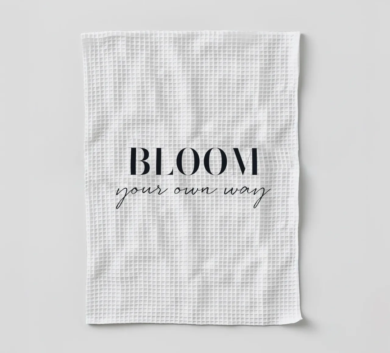 Bloom your own way - Minimalistisches Typografie-Design torchon de Whole©
