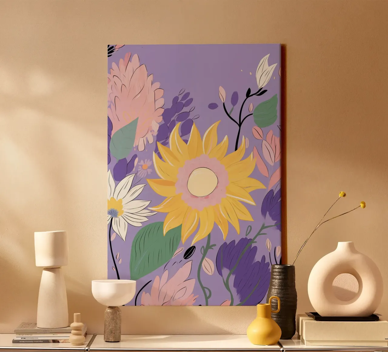 Vibrant sunflower tela da LisaArtes