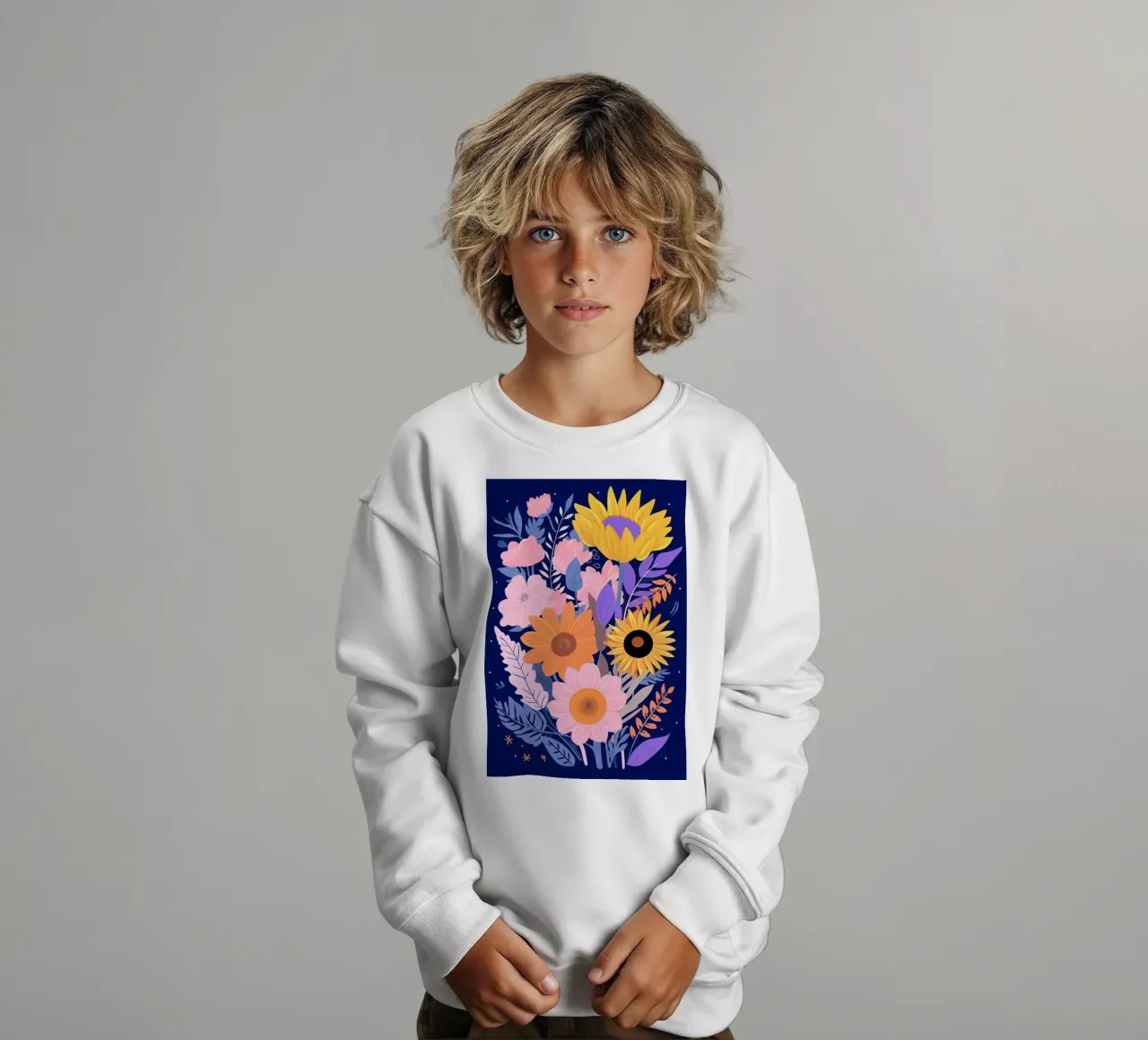 Flower arrangement kids sweatshirt by LisaArtes