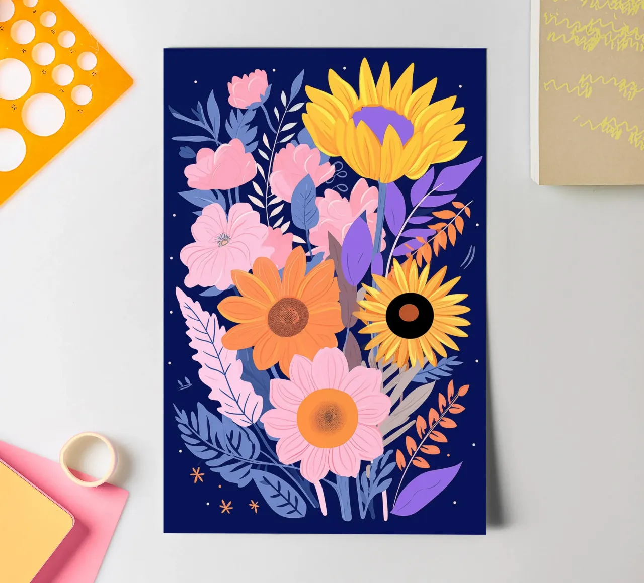 Flower arrangement sticker sheet by LisaArtes