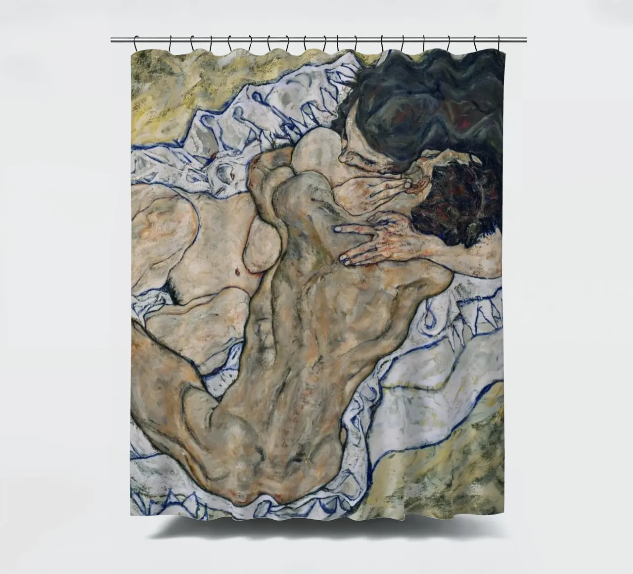 Schiele - L'abbraccio tenda da doccia da ARTOTHEK