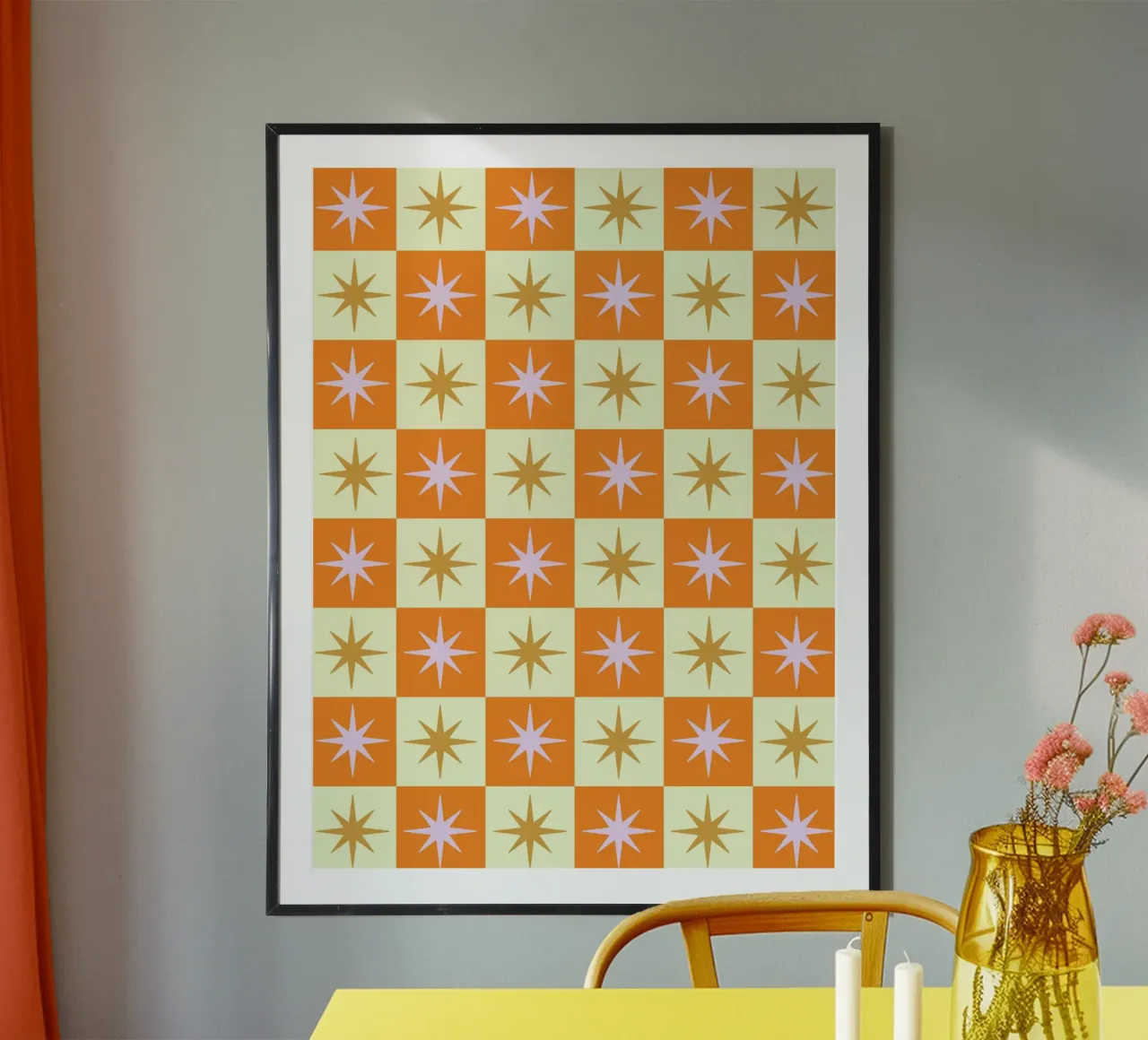 Star Check - Holidays - Pumpkin poster con telaio in plastica da Galaxy Eyes