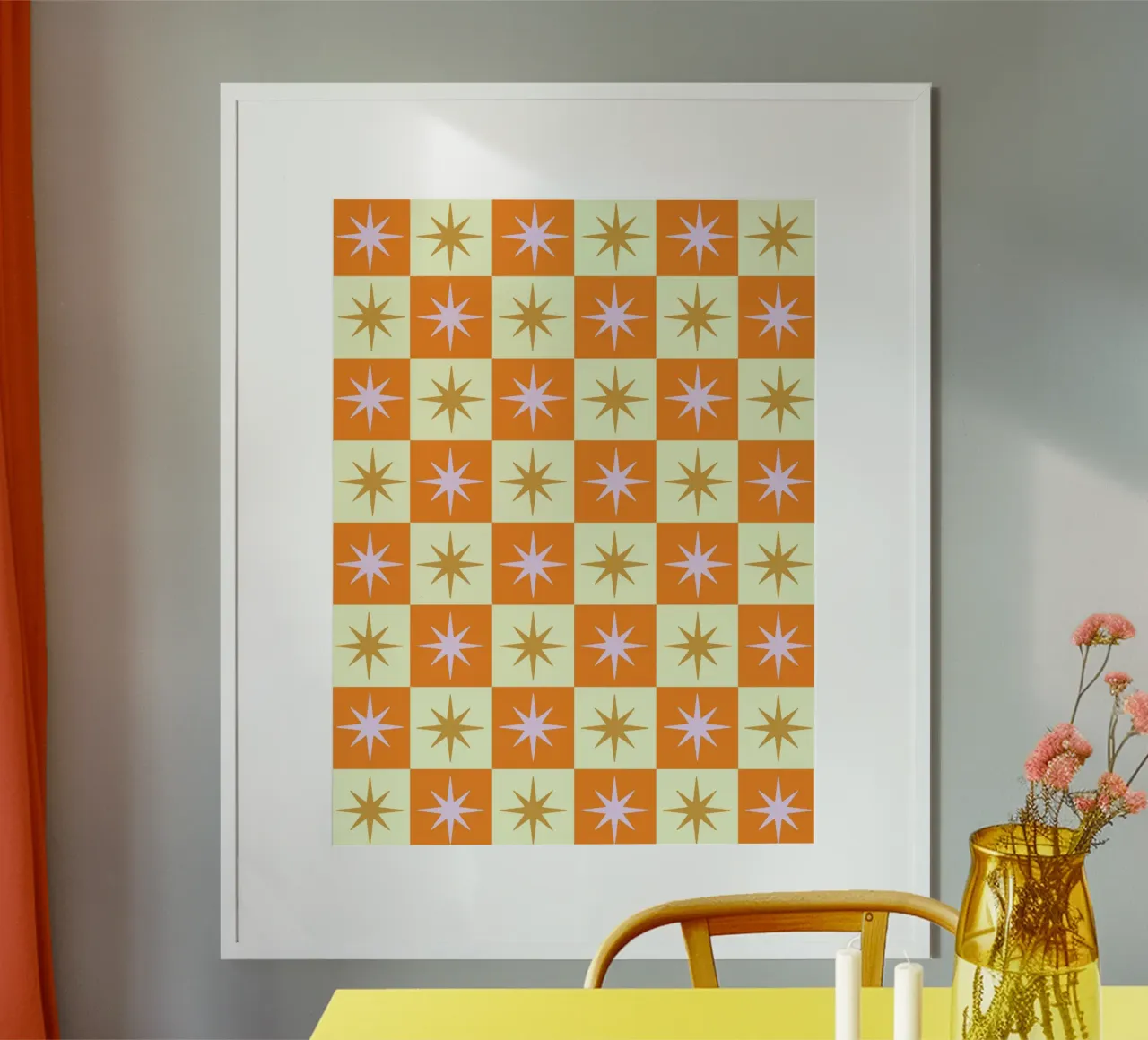 Star Check - Holidays - Pumpkin poster con telaio in plastica da Galaxy Eyes