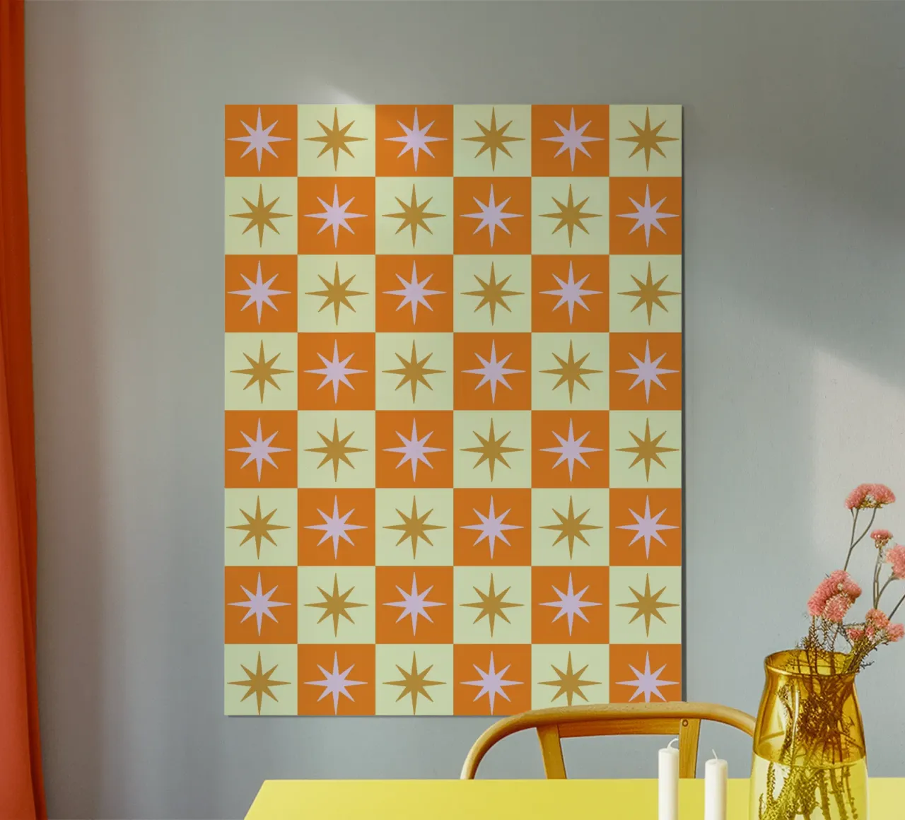 Star Check - Holidays - Pumpkin poster con telaio in plastica da Galaxy Eyes