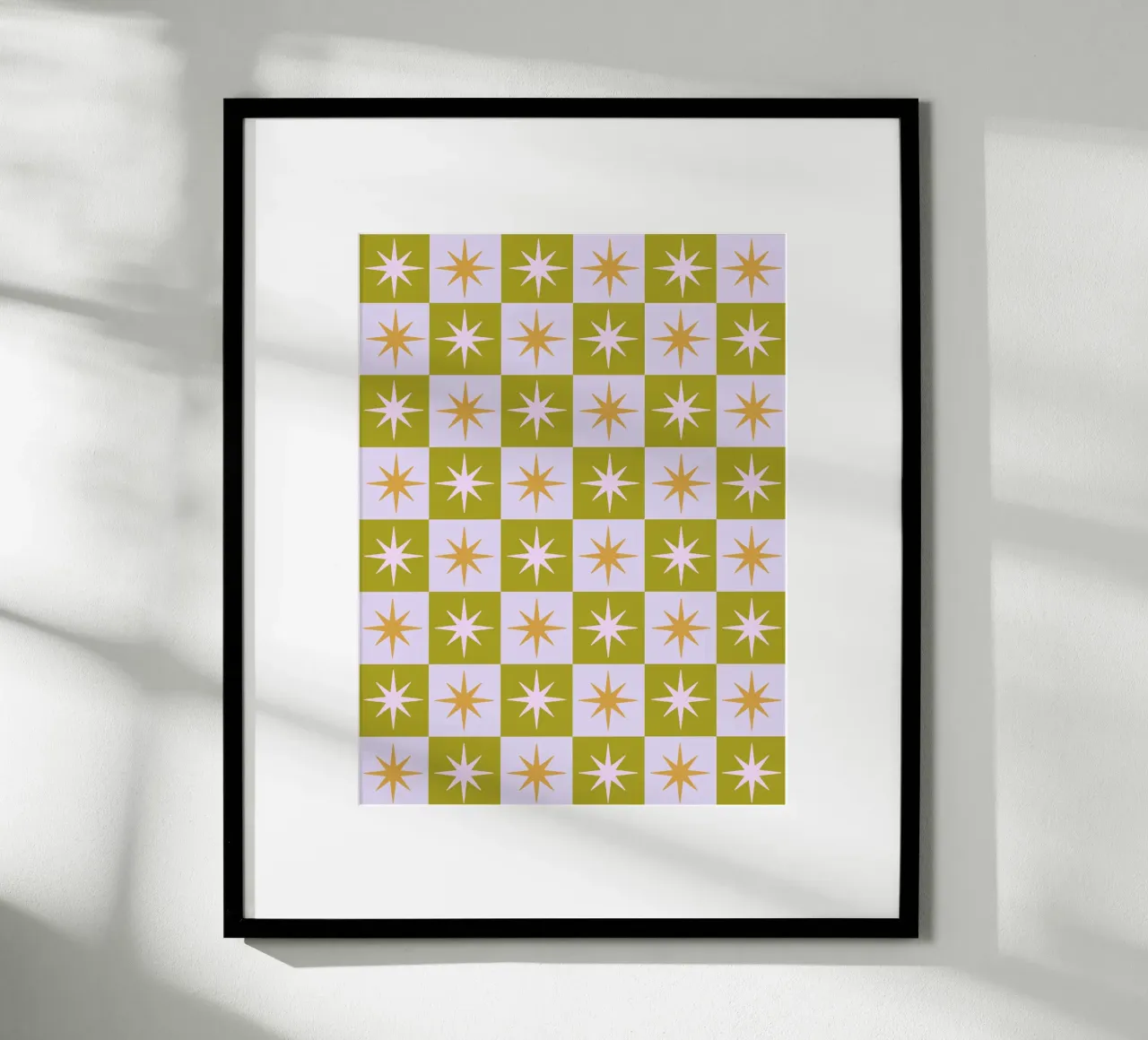 Star Check - Holidays - Pistacchio poster con telaio in plastica da Galaxy Eyes