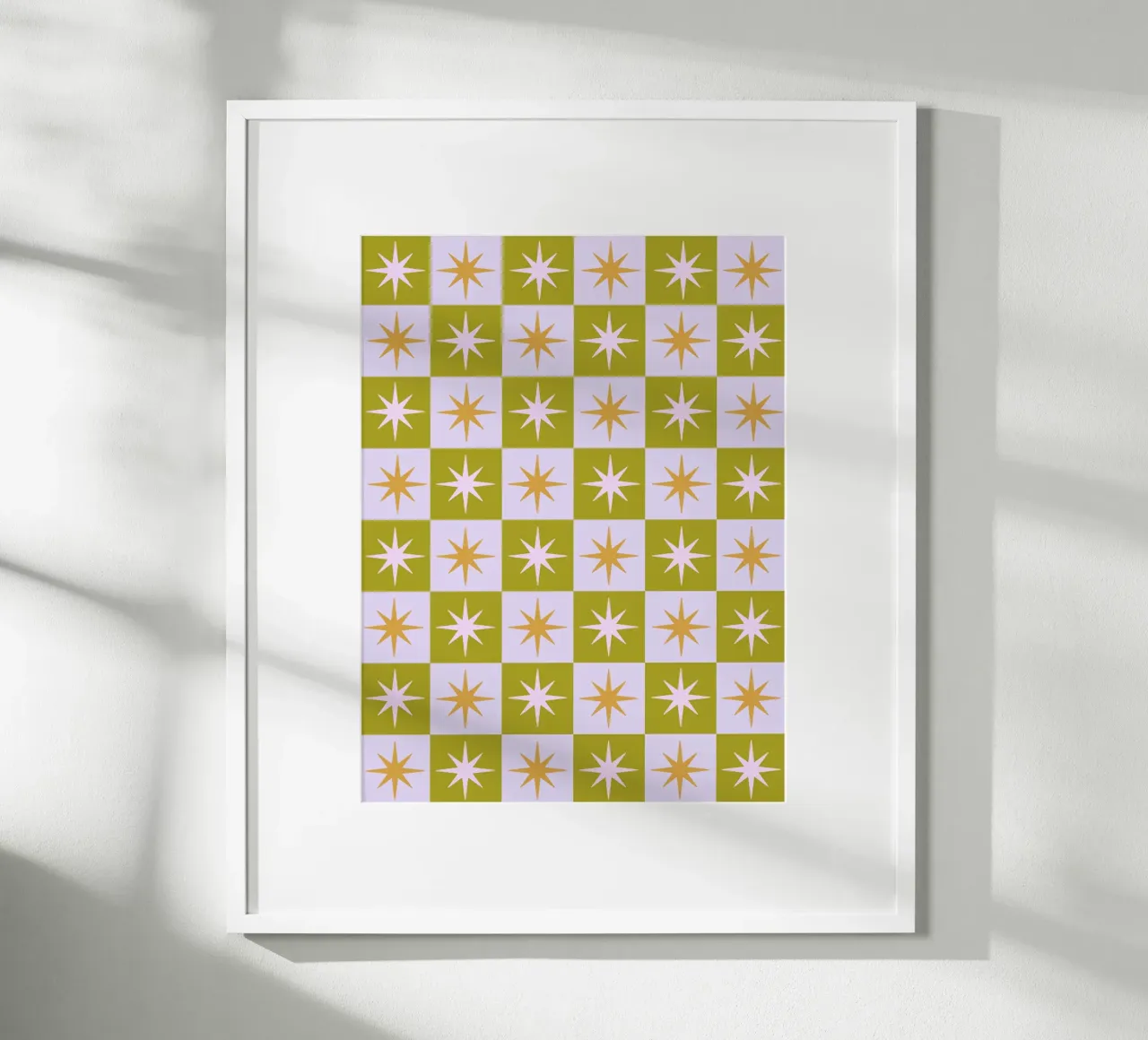 Star Check - Holidays - Pistacchio poster con telaio in plastica da Galaxy Eyes