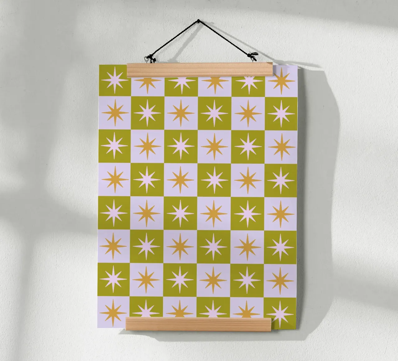 Star Check - Holidays - Pistacchio poster con telaio in plastica da Galaxy Eyes