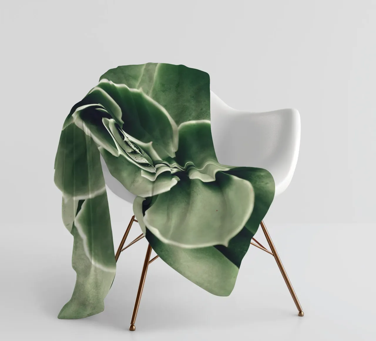 Amore per le succulente - minimalismo verde coperta in pile da Whole©