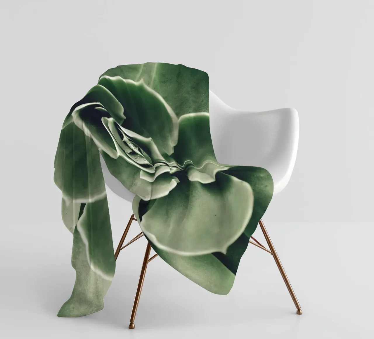 Amore per le succulente - minimalismo verde coperta in pile da Whole©