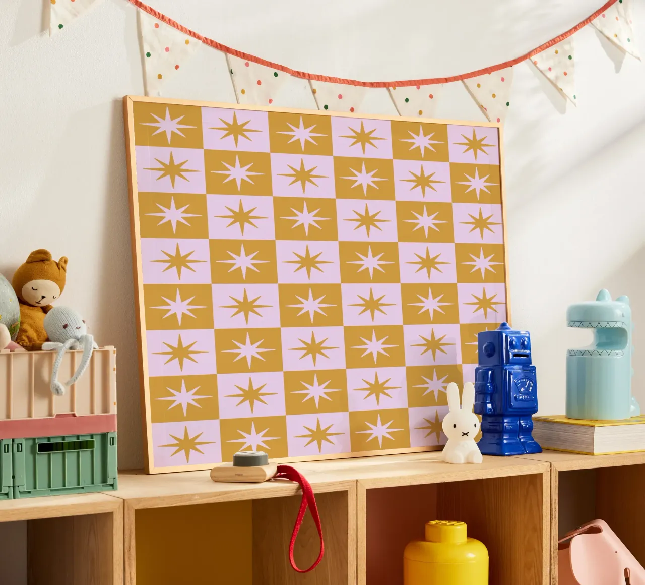 Star Check - Holidays poster con telaio in alluminio da Galaxy Eyes