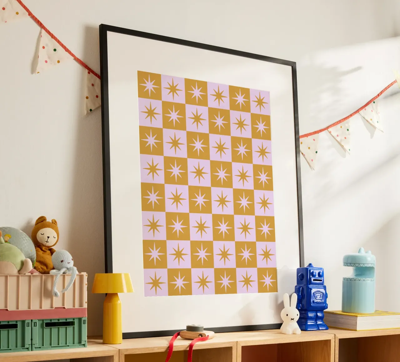 Star Check - Holidays poster con telaio in alluminio da Galaxy Eyes