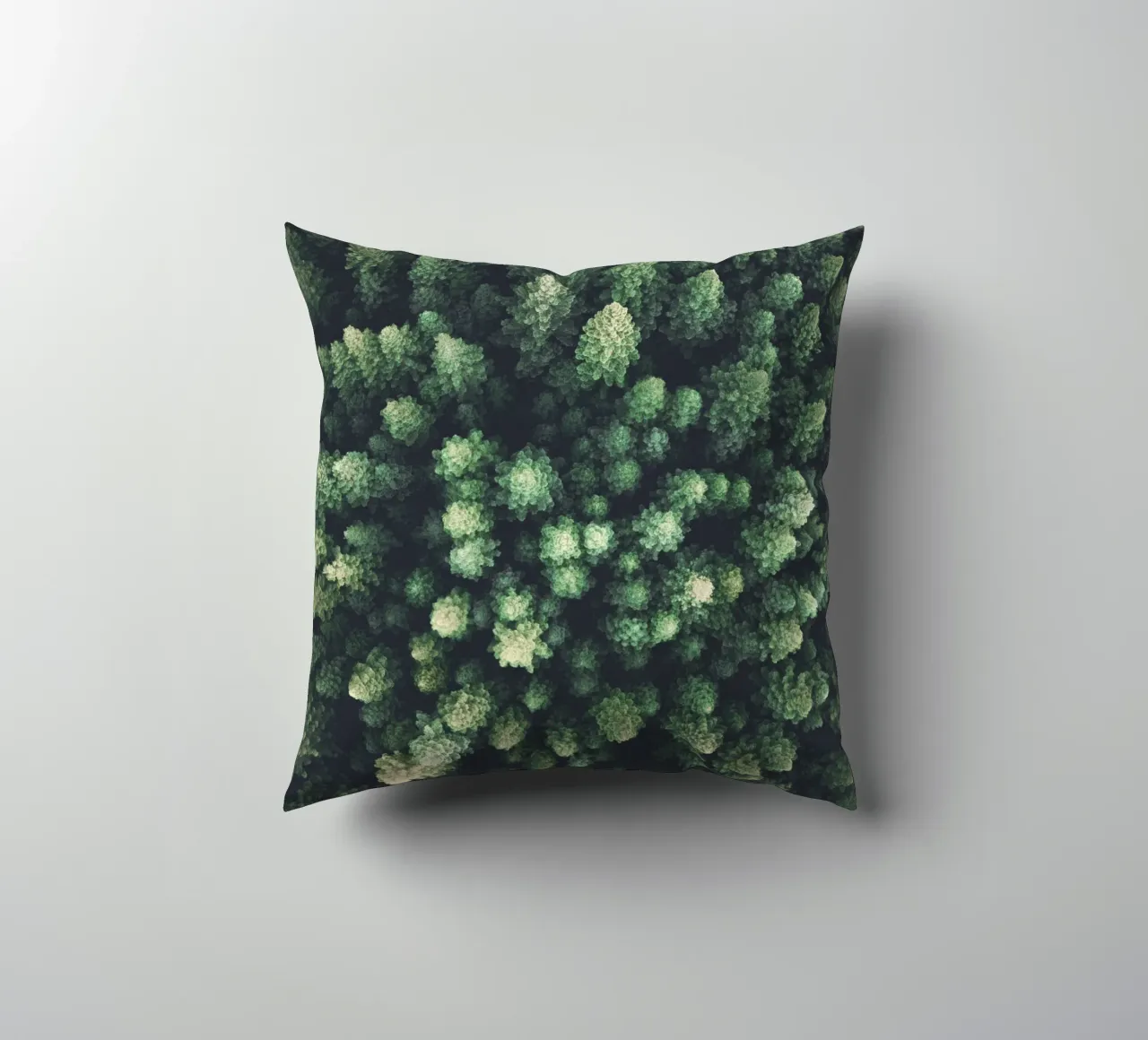 Toit vert de la forêt - la nature vue du ciel coussin de Whole©