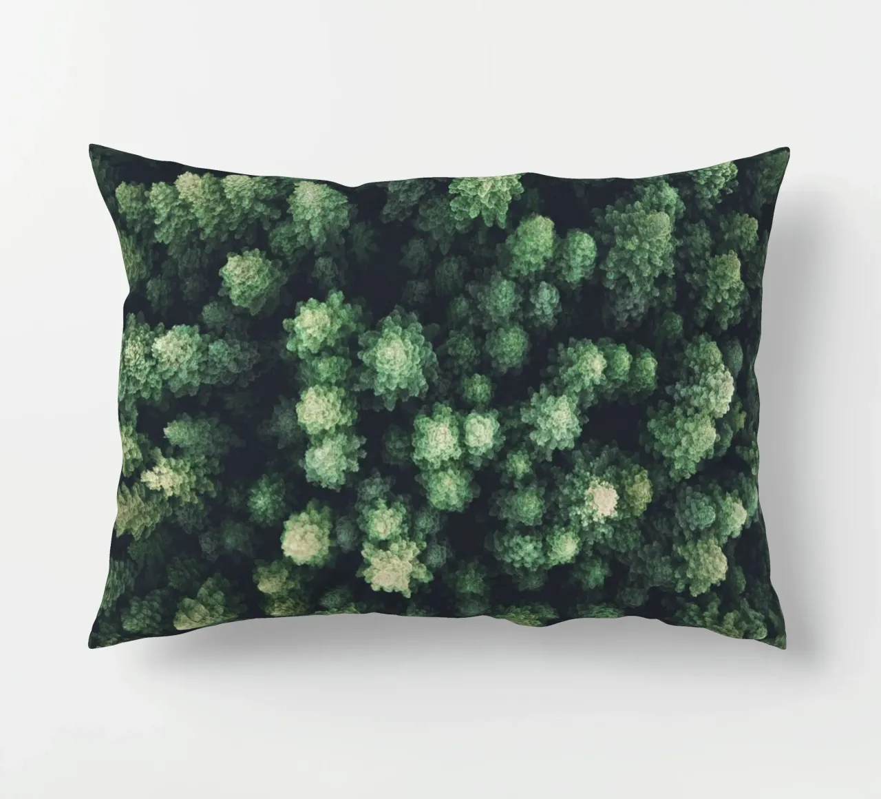 Toit vert de la forêt - la nature vue du ciel coussin de Whole©