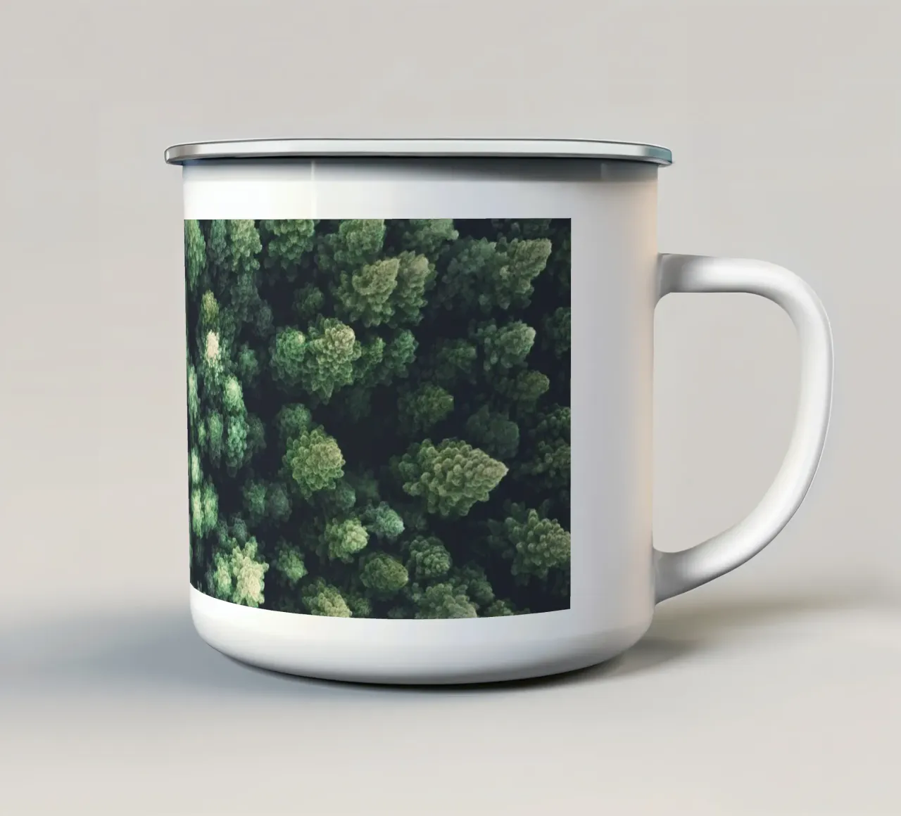 Toit vert de la forêt - la nature vue du ciel mug en émail de Whole©