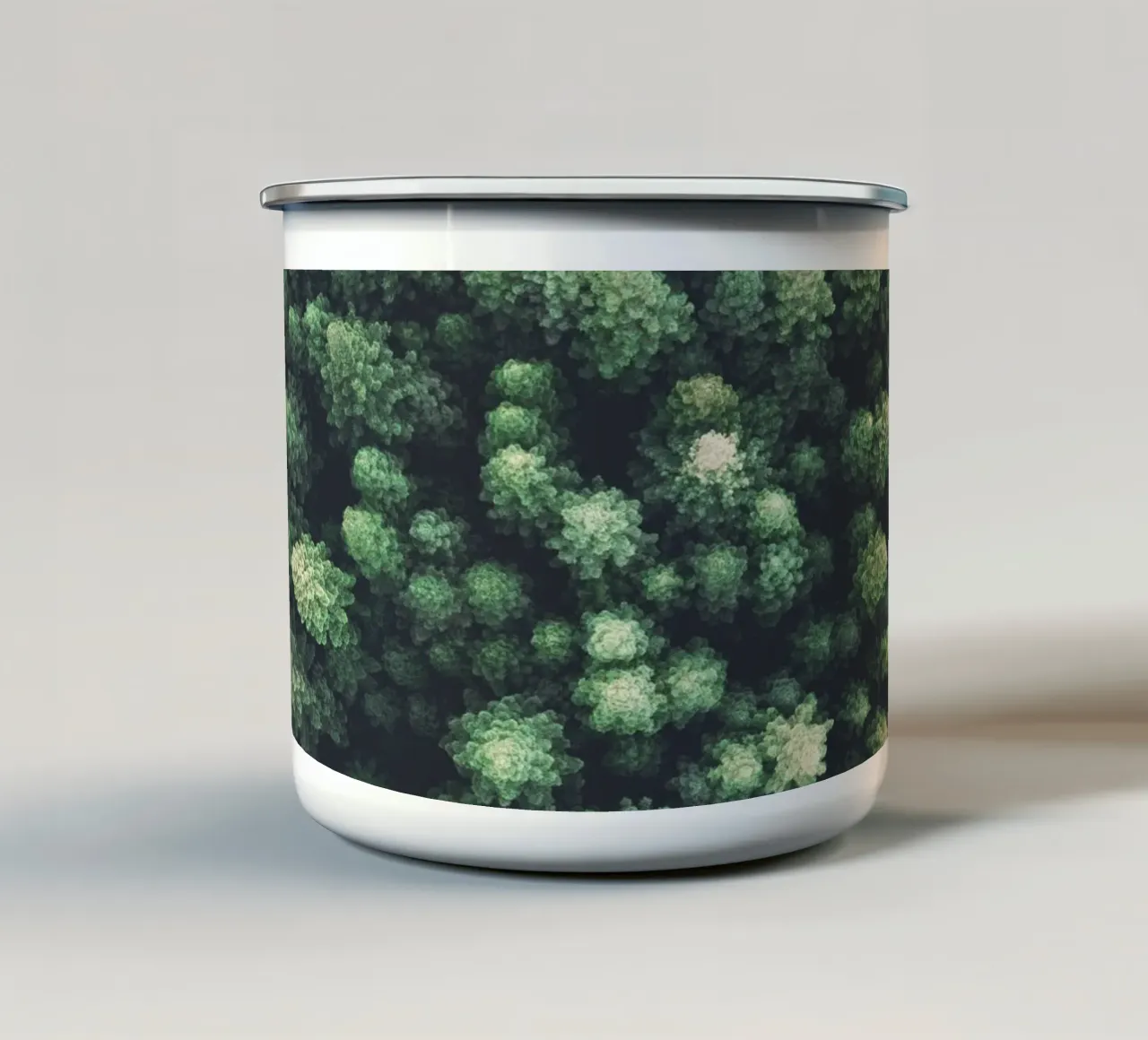 Toit vert de la forêt - la nature vue du ciel mug en émail de Whole©