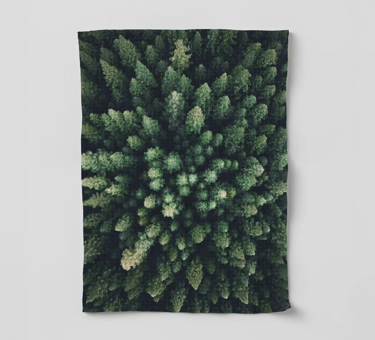 Toit vert de la forêt - la nature vue du ciel torchon de Whole©