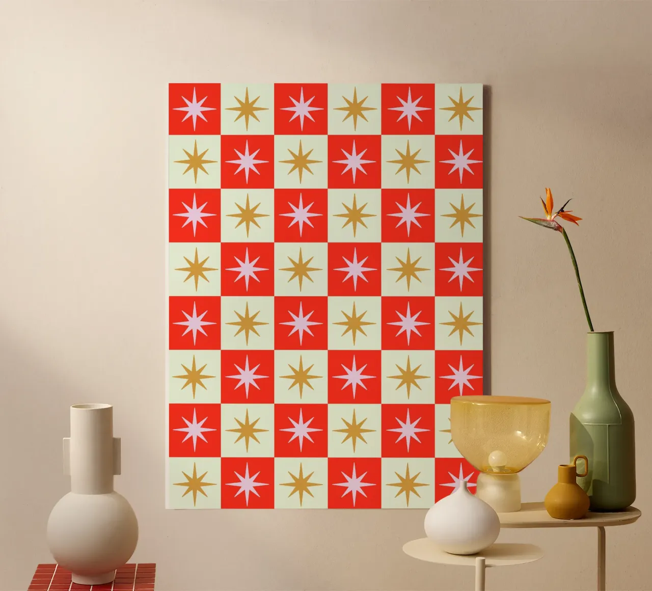 Star Check - Festive canvas by Galaxy Eyes