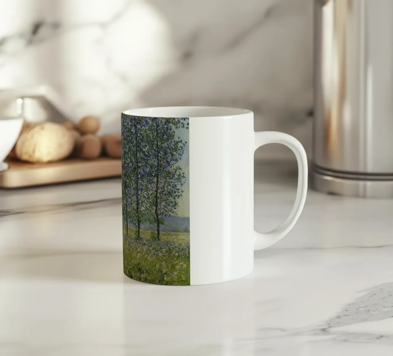 Monet - Campi in primavera tazza in ceramica da ARTOTHEK