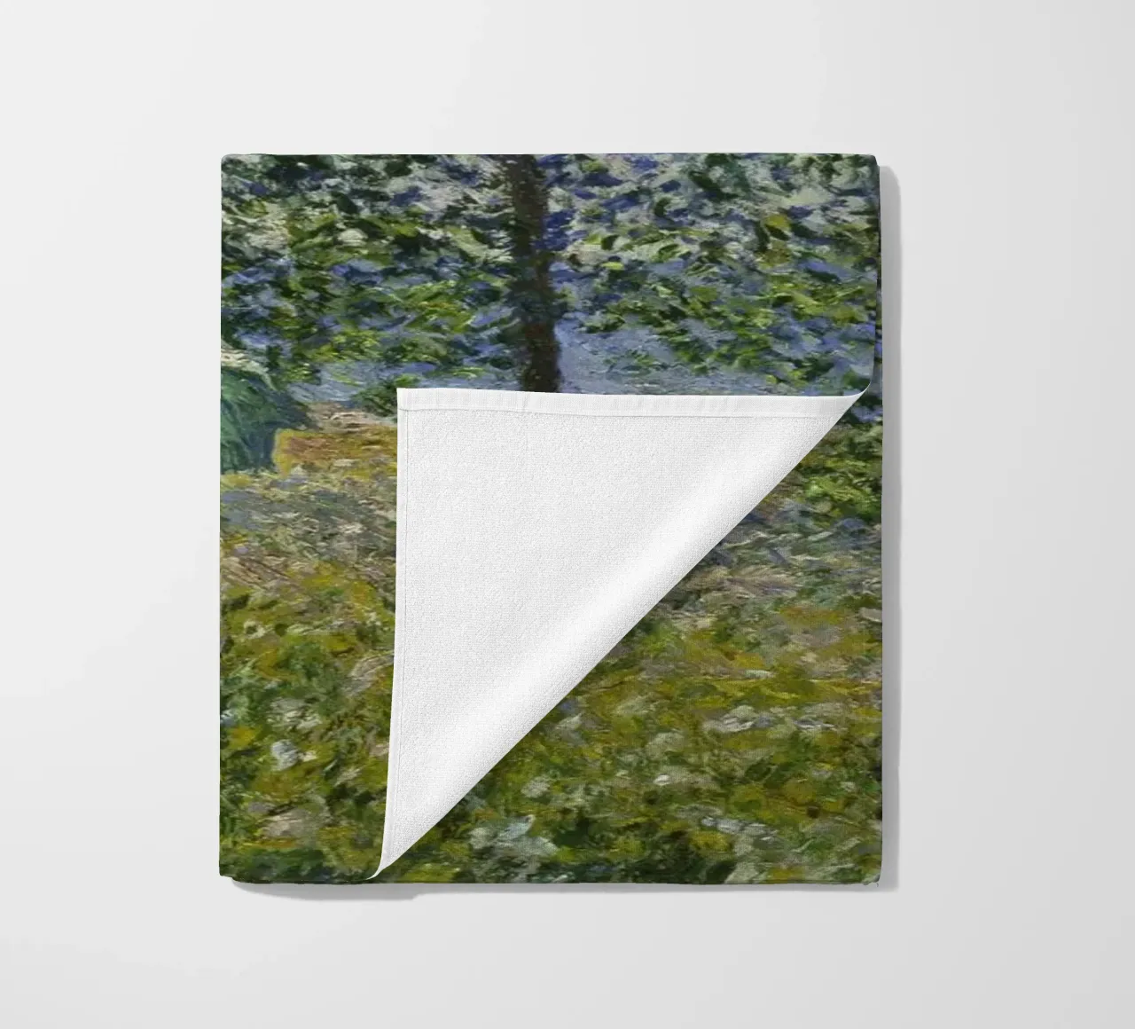 Monet - Fields in Spring beach towel by ARTOTHEK