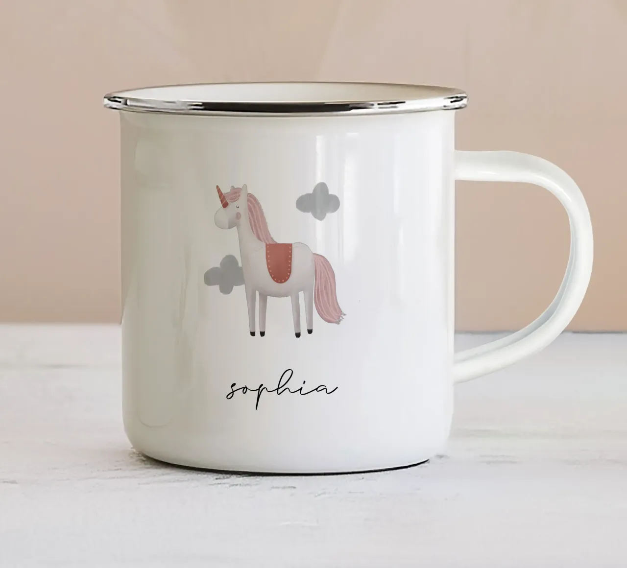 Unicorn enamel mug by we line studio - design