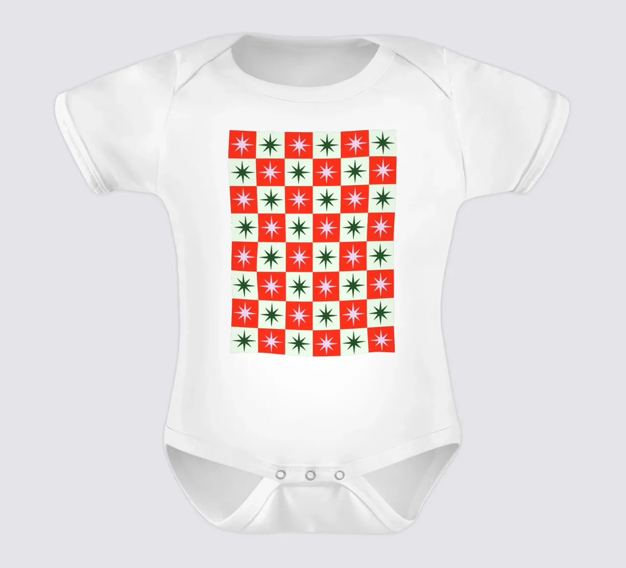 Star Check - Christmas Kurzarm Babybody von Galaxy Eyes