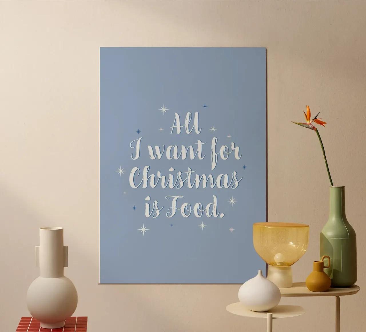 Stampa "All I Want For Christmas poster con telaio in plastica da Ayleen
