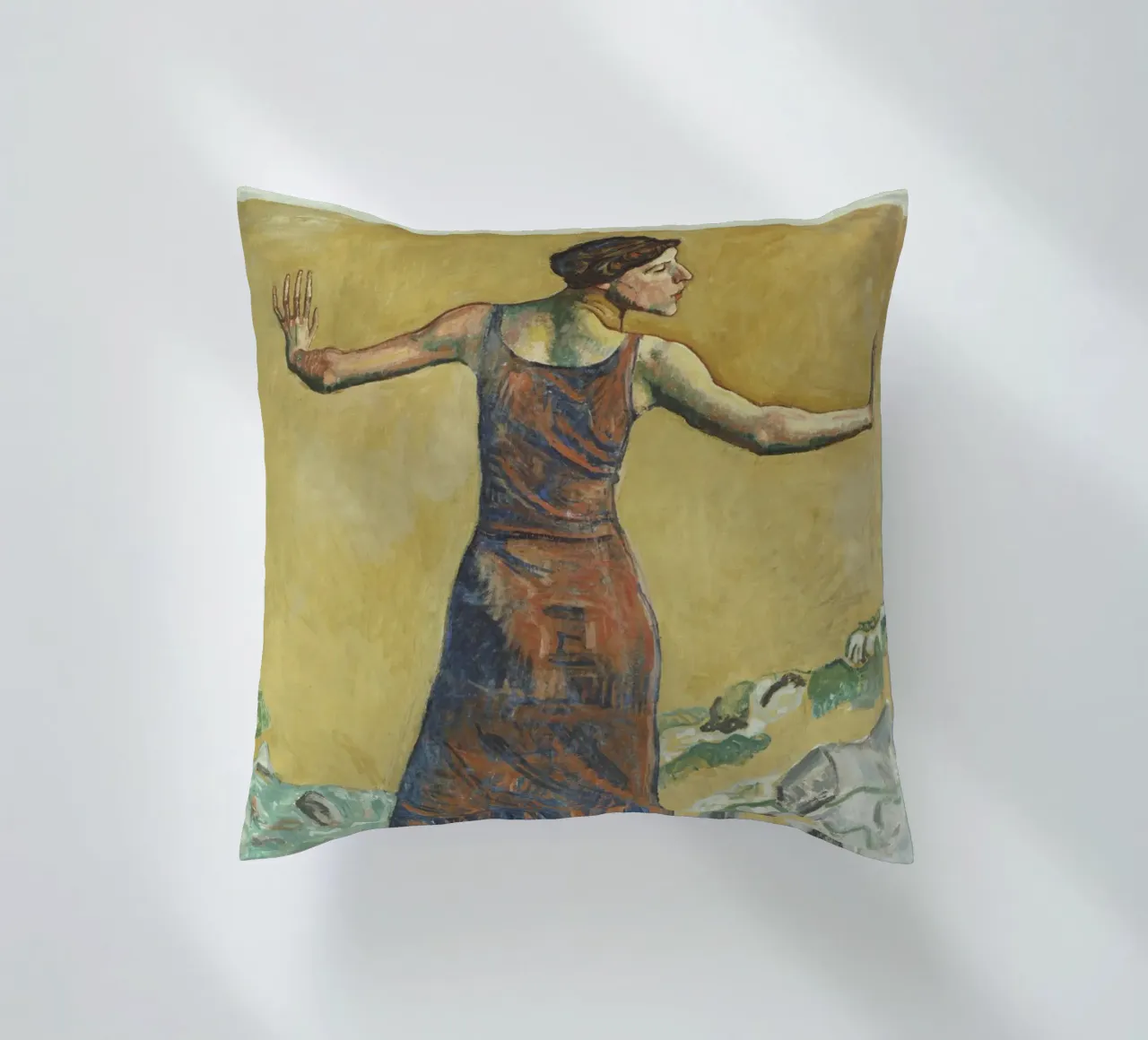 Hodler - Donna felice cuscino da ARTOTHEK