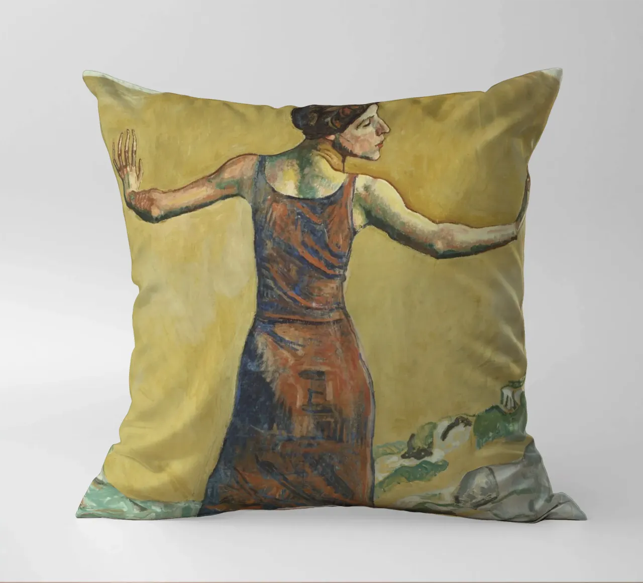 Hodler - Donna felice cuscino da ARTOTHEK