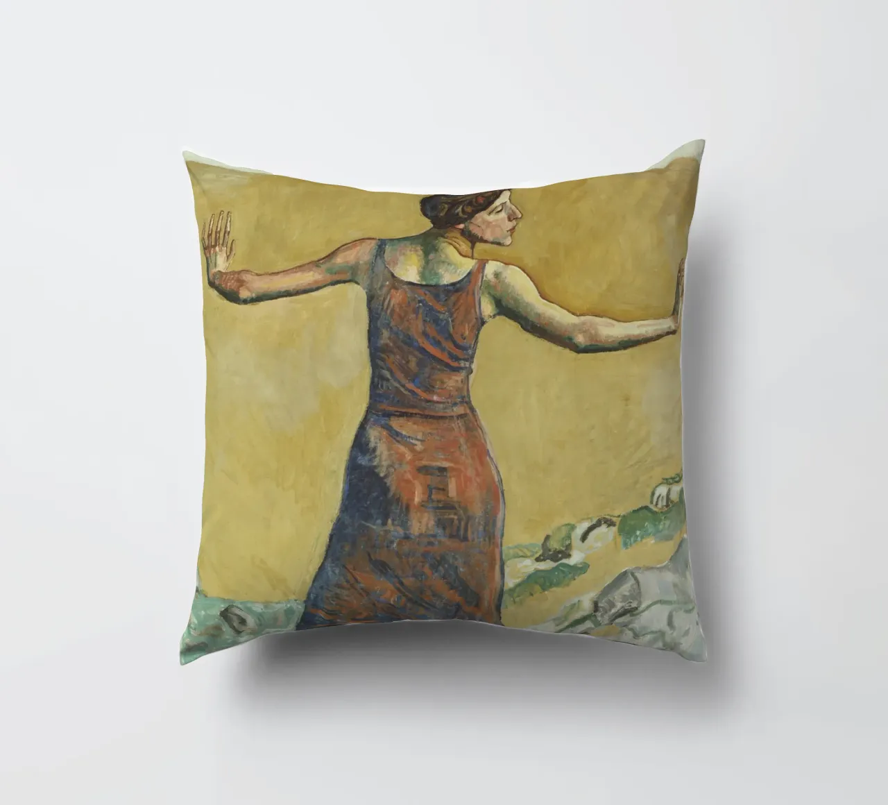 Hodler - Donna felice cuscino da ARTOTHEK