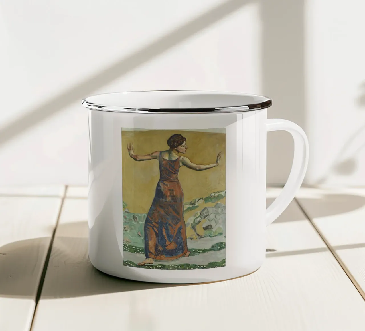 Hodler - Donna felice tazza in smalto da ARTOTHEK