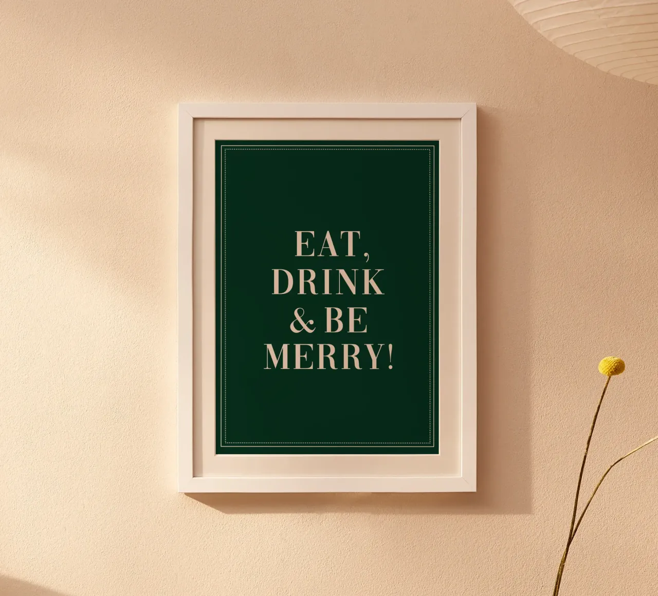 Mangez, buvez et soyez joyeux - Imprimé de Noël poster de Ayleen