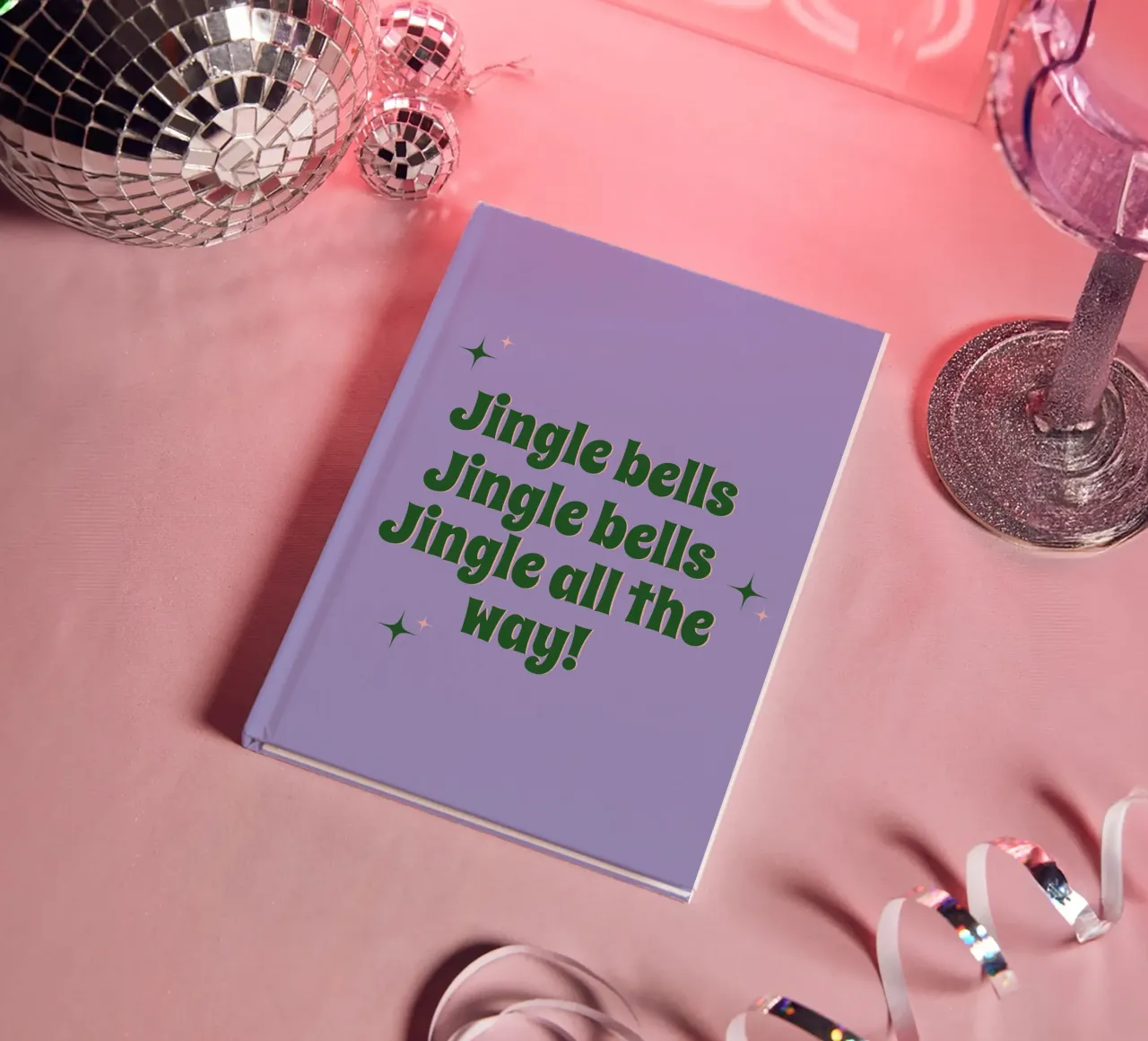 Jingle Bells Christmas Print notebook by Ayleen