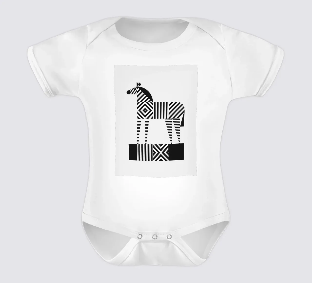 Cebra (blanco y negro) body de bebé de Seed & Signal