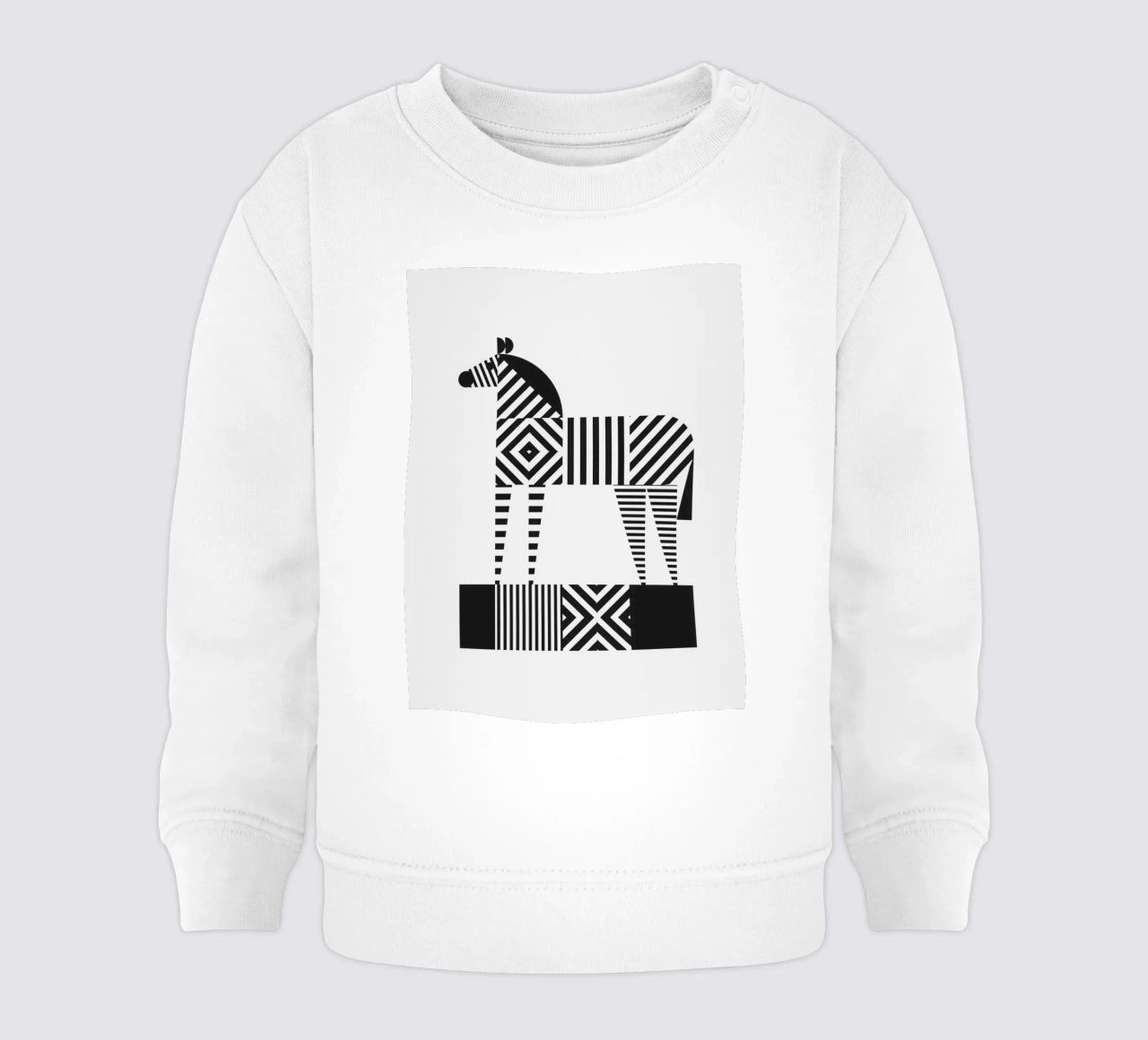 Zebra (b&w) felpa neonato da Greg Mably Studio