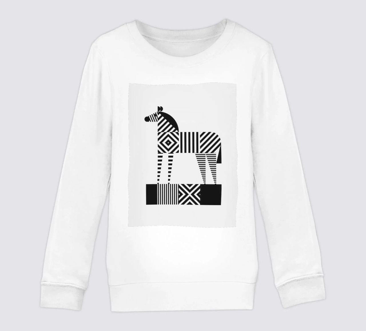 Zebra (b&w) felpa bambino da Greg Mably Studio