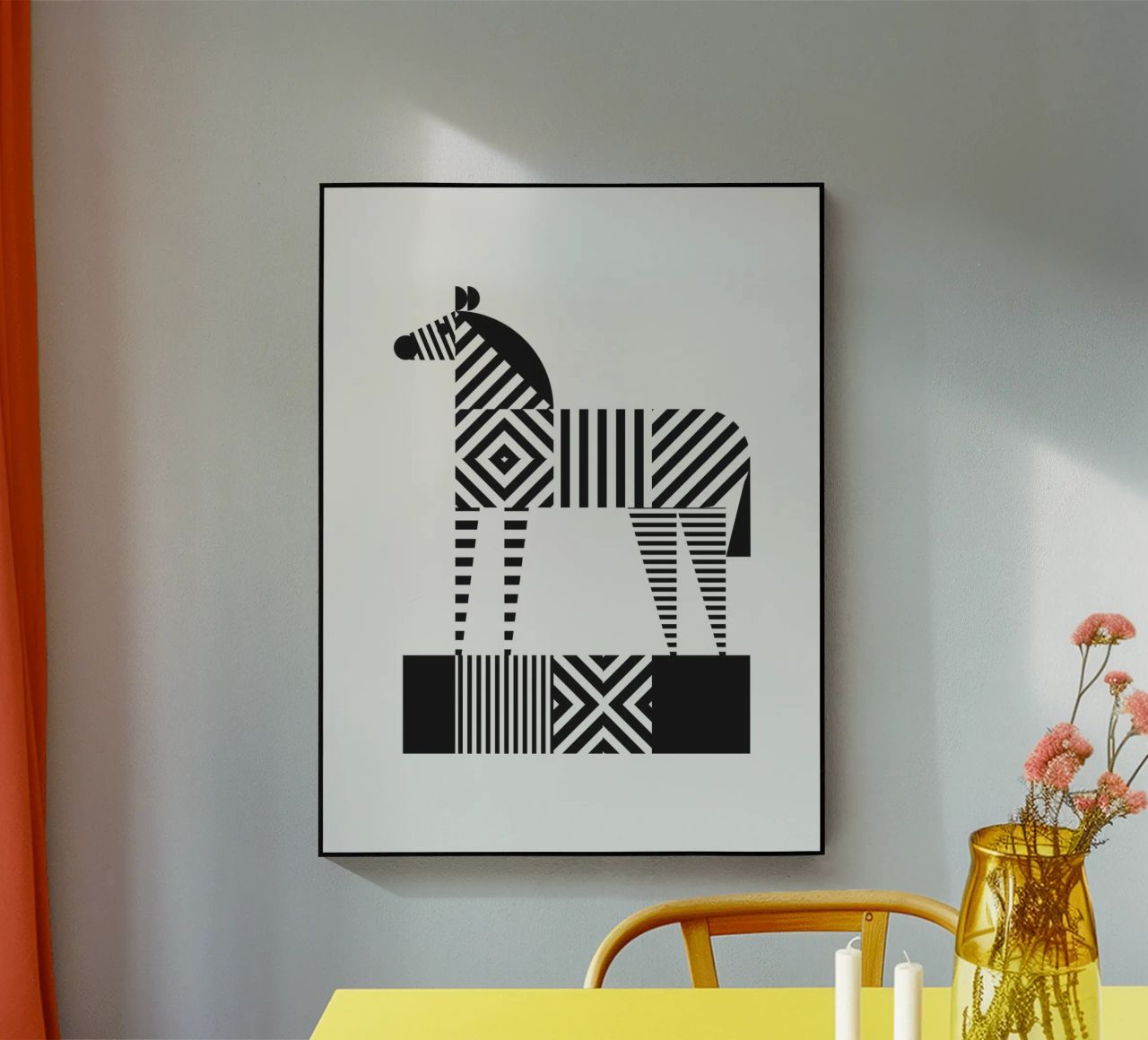 Zebra (b&w) plexiglass da Greg Mably Studio
